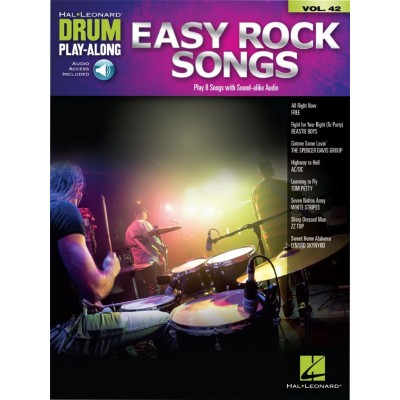 HAL LEONARD Drum Play Along Vol.42 Easy Rock Songs