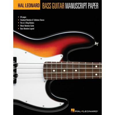 HAL LEONARD BASS GUITAR MANUSCRIPT PAPER