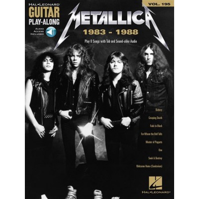 METALLICA 1983-1988 - HAL LEONARD GUITAR PLAY ALONG VOL.195