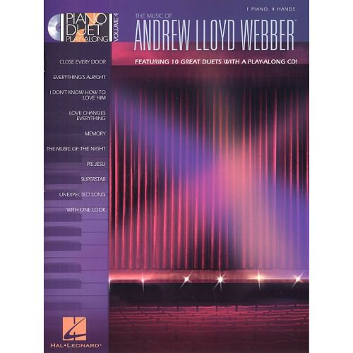 HAL LEONARD PIANO DUET PLAY-ALONG VOLUME 4 - MUSIC OF ANDREW LLOYD WEBBER + CD - PIANO SOLO