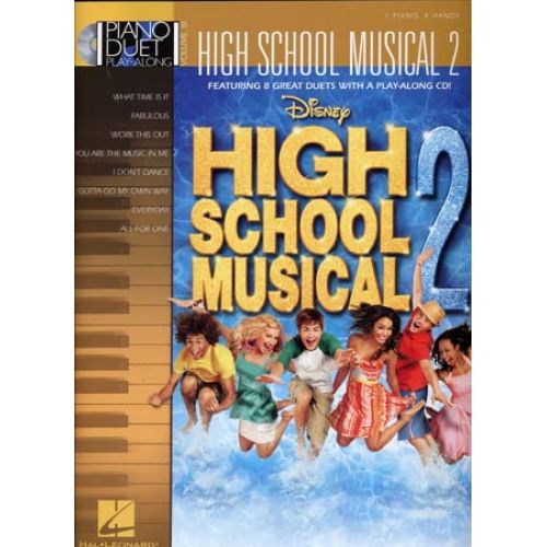 PIANO DUET PLAY ALONG VOL.18 HIGH SCHOOL MUSICAL 2 + CD