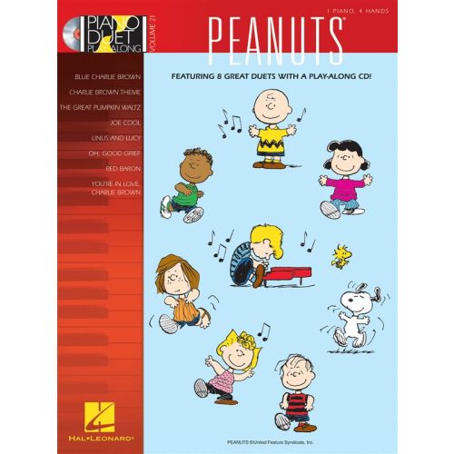  Piano Duet Play-along Volume 21 Peanuts + Cd - Piano Duet