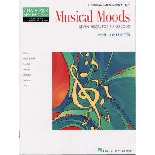 HAL LEONARD STUDENT PIANO LIBRARY - KEVEREN 7 MUSICAL MOODS + CD - PIANO SOLO