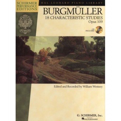 SCHIRMER PERF EDS BURGMULLER 18 CHARACTERISTIC STUDIES OP.109 + MP3 - PIANO SOLO