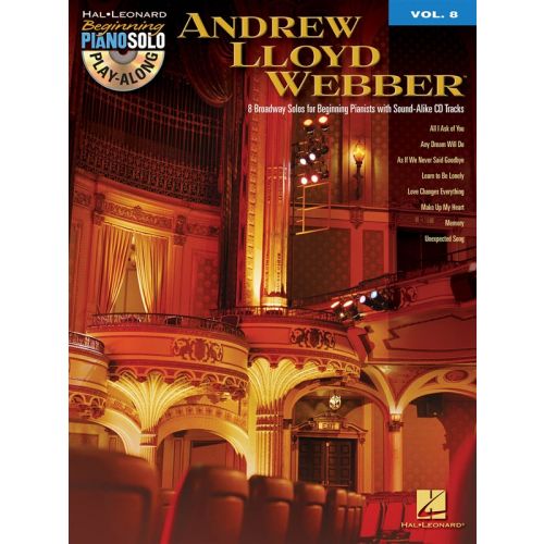 BEGINNING PIANO SOLO PLAY ALONG VOLUME 8 - ANDREW LLOYD WEBBER + CD - PIANO SOLO