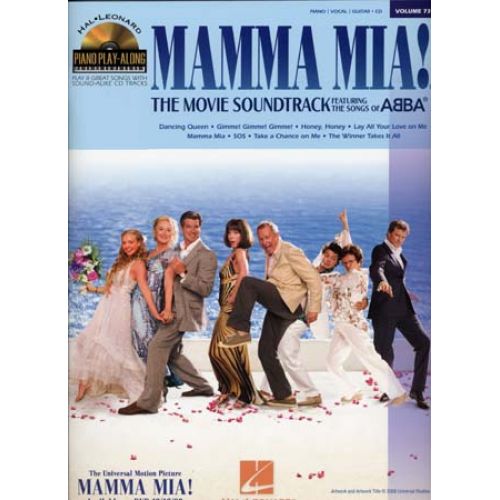 HAL LEONARD PIANO PLAY ALONG VOL.73 MAMMA MIA + DOWNLOADABLE CONTENT