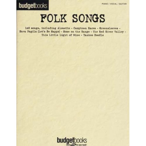 BUDGETBOOKS FOLK SONGS - PVG