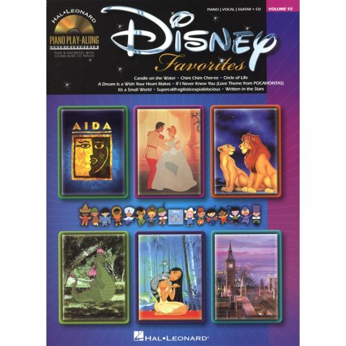 PIANO PLAY-ALONG VOLUME 92 DISNEY FAVORITES PIANO + CD - PVG