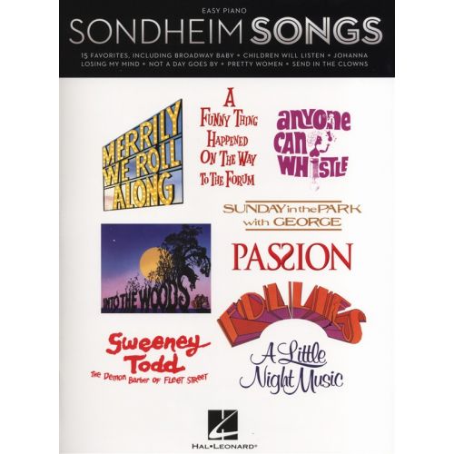 HAL LEONARD SONDHEIM STEPHEN - SONGS FOR EASY - PIANO SOLO