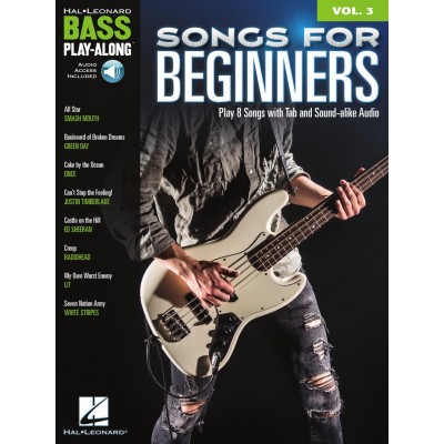 SONGS FOR BEGINNERS HAL LEONARD BASS PLAY-ALONG VOL.3