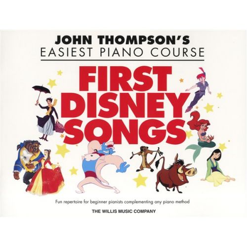 THOMPSON JOHN EASIEST PIANO COURSE FIRST DISNEY SONGS EASY - PIANO SOLO
