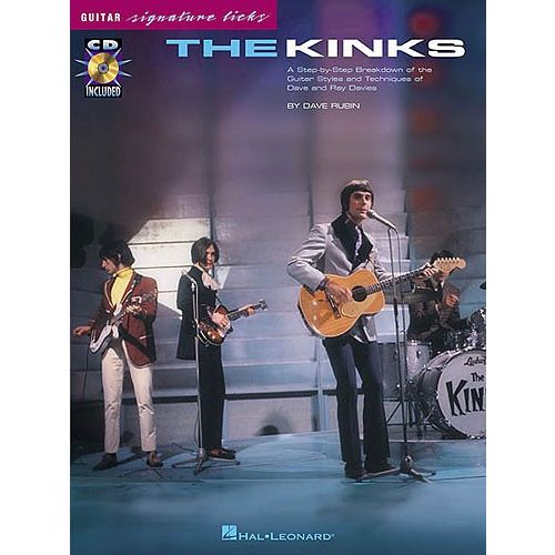 HAL LEONARD THE KINKS GUITAR SIGNATURE LICKS TAB + CD - A STEP-BY-STEP BREAKDOWN OF THE GUITAR STYLES AND TECHNI