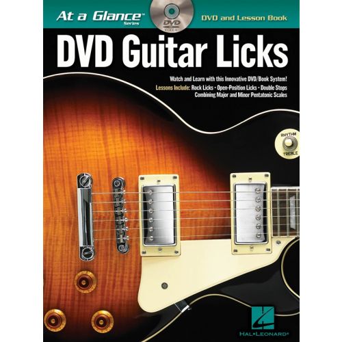 AT A GLANCE GUITAR LICKS + DVD - GUITAR