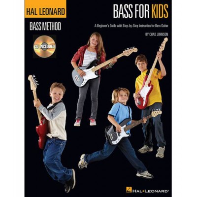 HAL LEONARD BASS METHOD BASS FOR KIDS BEGINNERS GUIDE + MP3 - BASS GUITAR