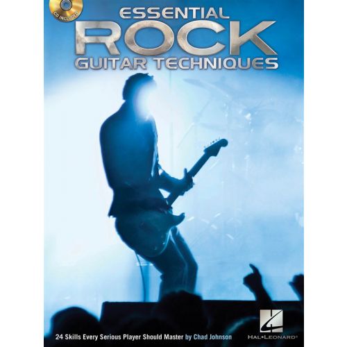 JOHNSON CHAD ESSENTIAL ROCK GUITAR TECHNIQUES 24 SKILLS + CD - GUITAR