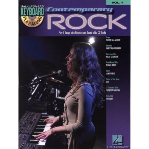 HAL LEONARD KEYBOARD PLAY ALONG VOL.4 - CONTEMPORARY ROCK + CD - PVG