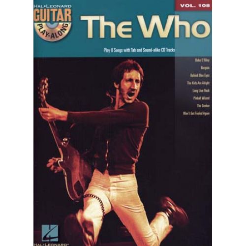 THE WHO - GUITAR PLAY ALONG VOL.108 + CD - GUITARE TAB