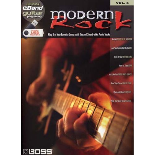 BOSS EBAND GUITAR PLAY ALONG VOL.5 - MODERN ROCK + USB - GUITAR TAB