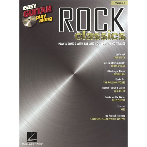 EASY GUITAR PLAY ALONG VOLUME 1 ROCK CLASSICS TAB + CD - GUITAR