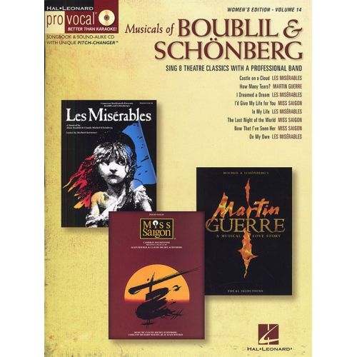 PRO VOCAL VOLUME 14 - MUSICALS OF BOUBLIL AND SCHONBERG FEMALE + CD - VOICE