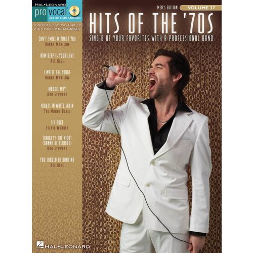 PRO VOCAL VOLUME 37 HITS OF THE 70S MENS EDITION VCE + CD - MELODY LINE, LYRICS AND CHORDS