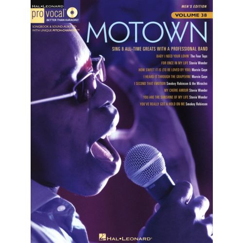 PRO VOCAL VOLUME 38 - MOTOWN MEN'S EDITION + CD - VOICE