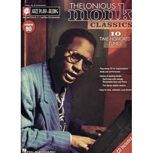 THELONIOUS MONK - JAZZ PLAY ALONG VOL.90 + CD - Bb, Eb, C INSTRUMENTS