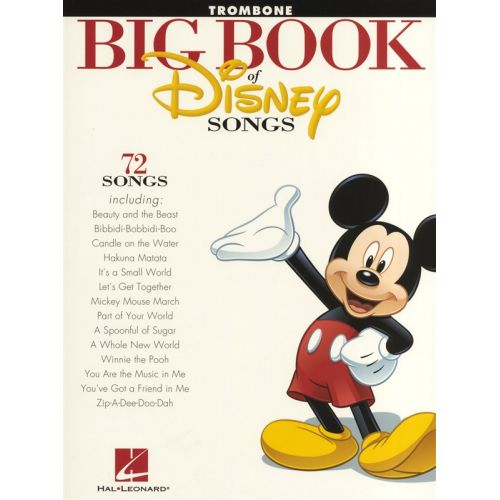 THE BIG BOOK OF DISNEY SONGS TROMBONE INSTRUMENTAL FOLIO - TROMBONE