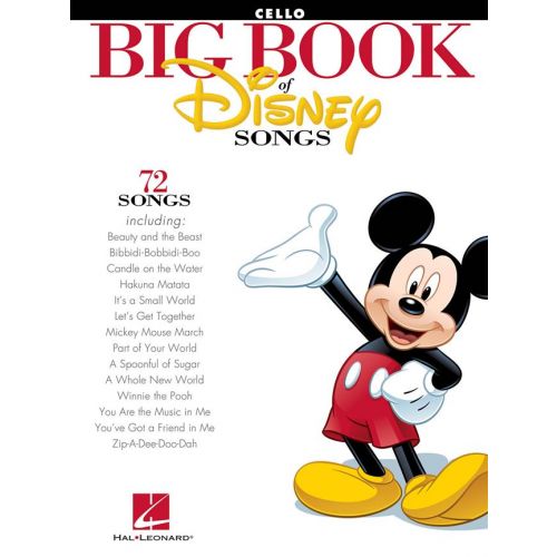 HAL LEONARD THE BIG BOOK OF DISNEY SONGS INSTRUMENTAL FOLIO CELLO - CELLO