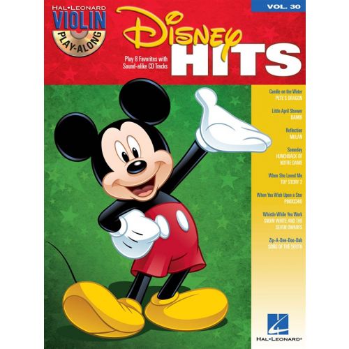 HAL LEONARD VIOLIN PLAY ALONG VOLUME 30 DISNEY HITS + CD - VIOLIN