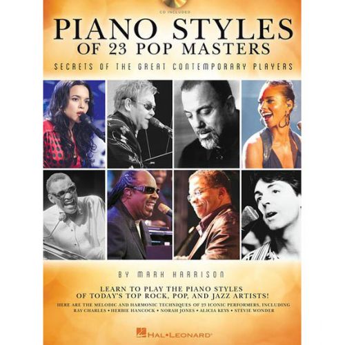 HAL LEONARD HARRISON MARK PIANO STYLES OF 23 POP MASTERS + CD - PIANO SOLO