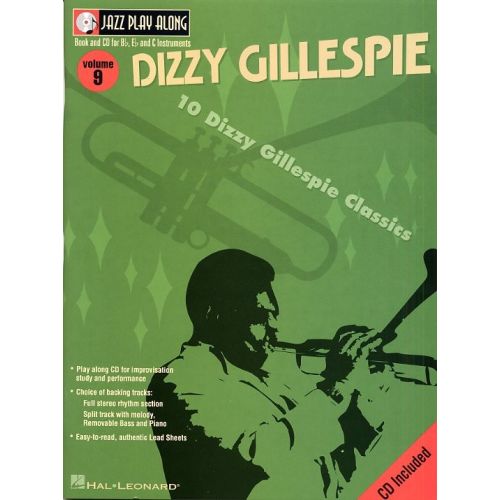 JAZZ PLAY ALONG VOLUME 9 DIZZY GILLESPIE BFLATINST + CD - B FLAT INSTRUMENTS
