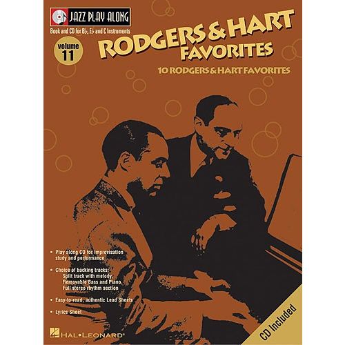 HAL LEONARD JAZZ PLAY ALONG VOL.11 RODGERS & HART FAVORITES BB, EB, C INST. CD