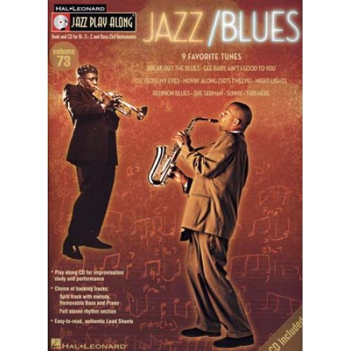 JAZZ PLAY ALONG VOL.73 - JAZZ/BLUES + CD - Bb, Eb, C INSTRUMENTS 