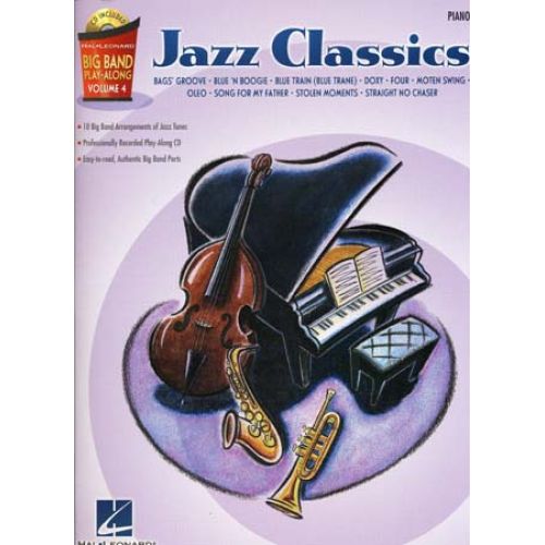 HAL LEONARD BIG BAND PLAY ALONG VOL.4 JAZZ CLASSICS PIANO + CD