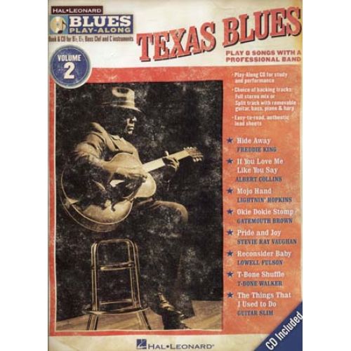 HAL LEONARD BLUES PLAY ALONG VOL.2 - TEXAS BLUES + CD - GUITARE