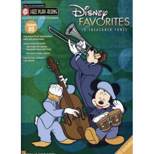 JAZZ PLAY ALONG VOL.93 DISNEY FAVORITES + CD