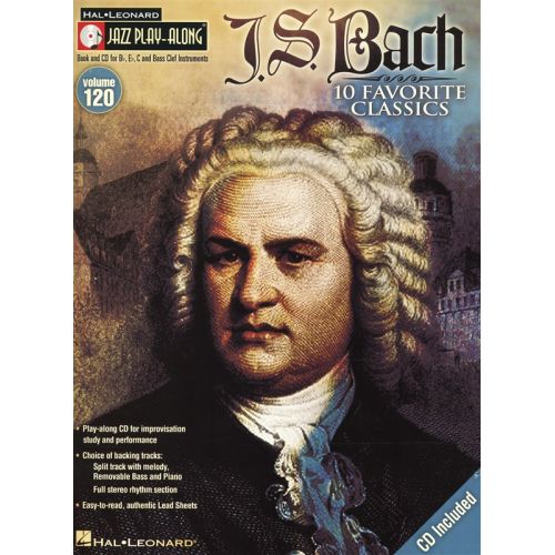 HAL LEONARD Jazz PLAY-along Volume 120 - J S Bach + CD - All Instruments