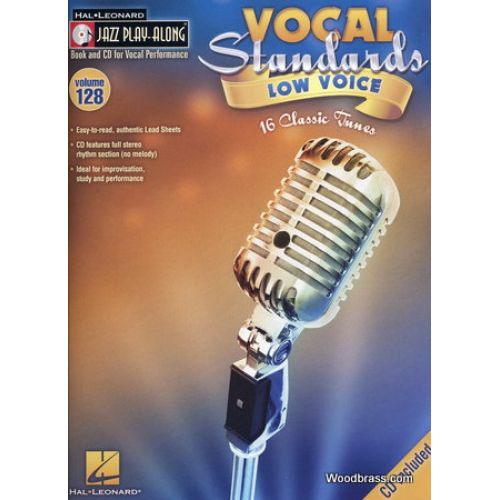 HAL LEONARD JAZZ PLAY ALONG VOL.128 VOCAL STANDARDS LOW VOICE + CD