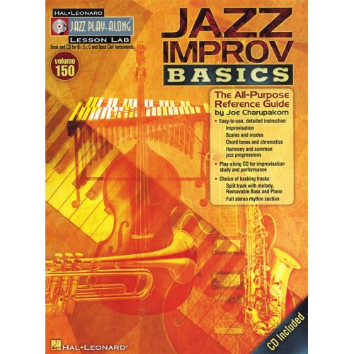 HAL LEONARD JAZZ PLAY ALONG VOLUME 150 - JAZZ IMPROV BASICS ALL INST + AUDIO EN LIGNE - B FLAT INSTRUMENTS