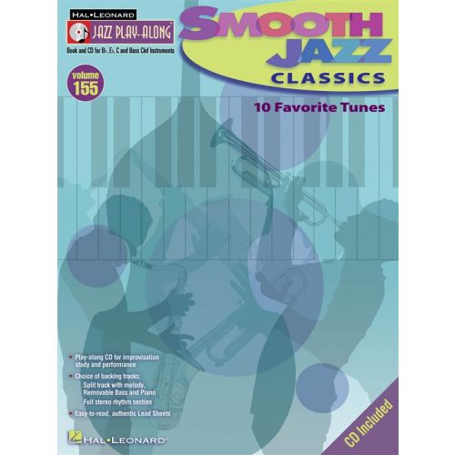 JAZZ PLAY ALONG VOLUME - 155 SMOOTH JAZZ CLASSICS ALL INST + CD - E FLAT INSTRUMENTS