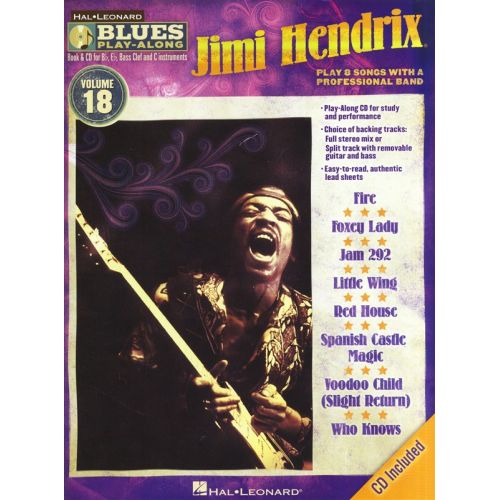  Blues Play Along Volume 18 Hendrix Jimi All Instruments + Cd - C Instruments