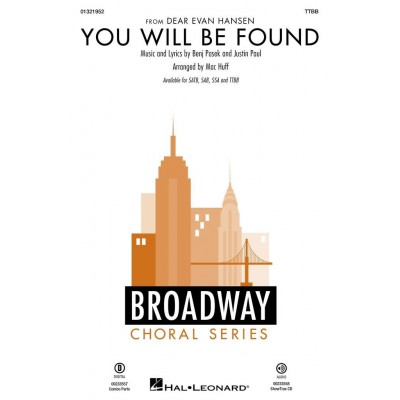HAL LEONARD YOU WILL BE FOUND