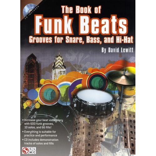 DAVID LEWITT THE BOOK OF FUNK BEATS DRUMS + CD - DRUMS