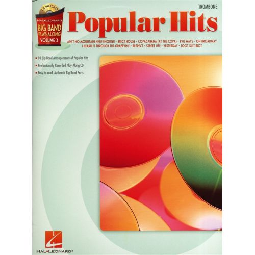 HAL LEONARD BIG BAND PLAY ALONG VOLUME 2 POPULAR HITS + CD - TROMBONE