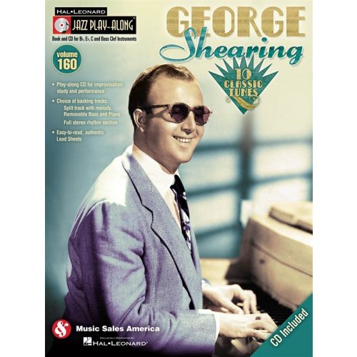 HAL LEONARD JAZZ PLAY ALONG VOLUME 160 - SHEARING GEORGE ALL INSTRUMENTS + CD - BASS CLEF INSTRUMENTS