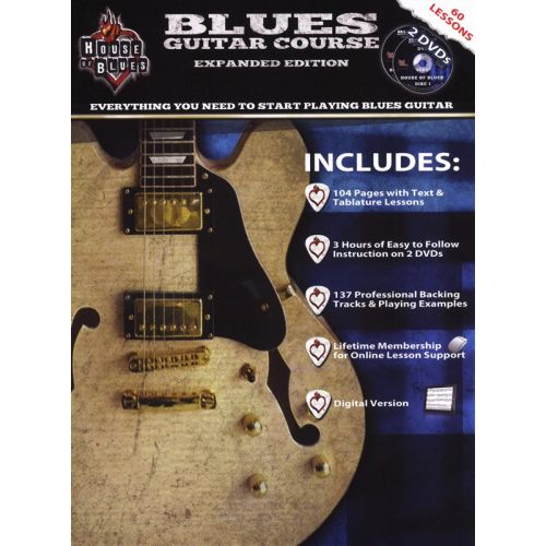 BLUES GUITAR COURSE + 2DVD - GUITAR