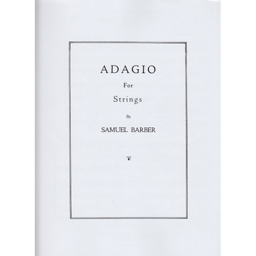 HAL LEONARD BARBER S. - ADAGIO FOR STRINGS - CONDUCTEUR