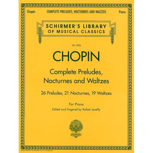 FREDERIC CHOPIN COMPLETE PRELUDES, NOCTURNES AND WALTZES - PIANO SOLO
