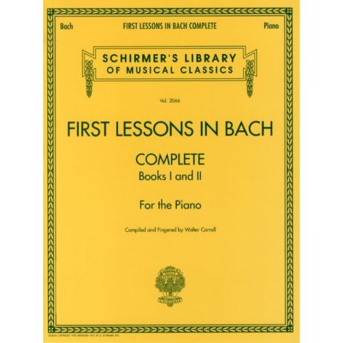 HAL LEONARD FIRST LESSONS IN BACH COMPLETE - PIANO SOLO